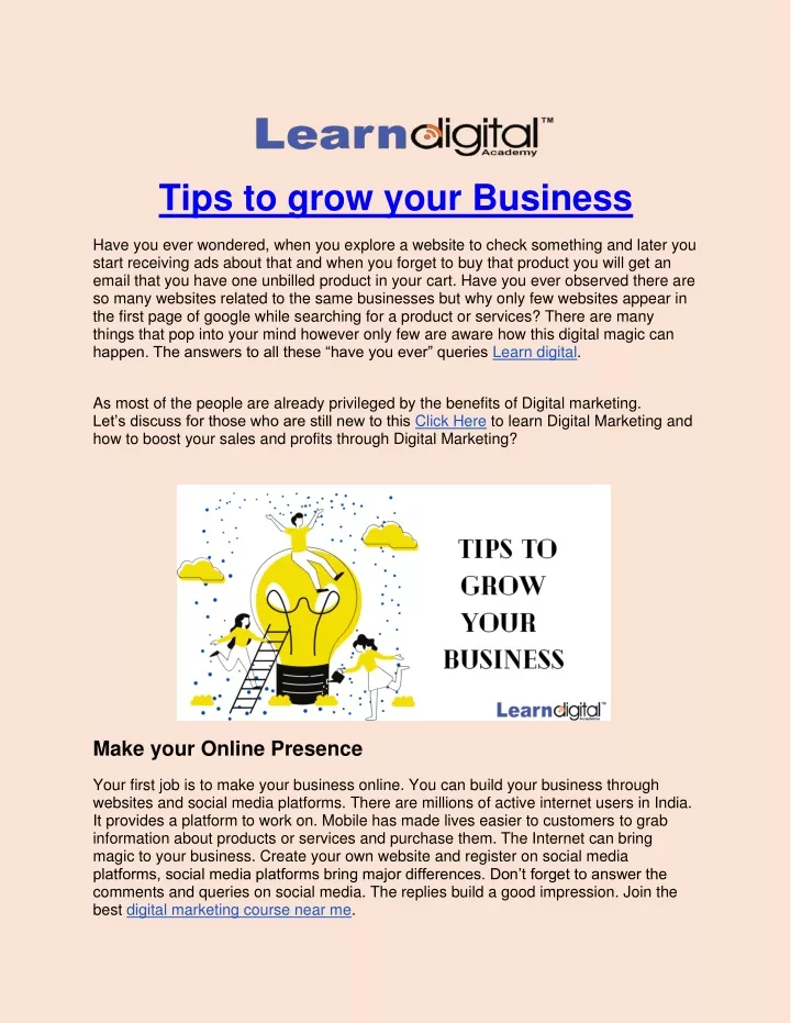 tips to grow your business have you ever wondered