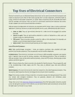 Top Uses of Electrical Connectors