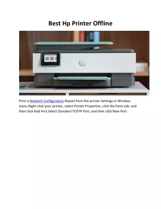 best hp printer offline