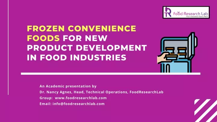 frozen convenience foods for new product