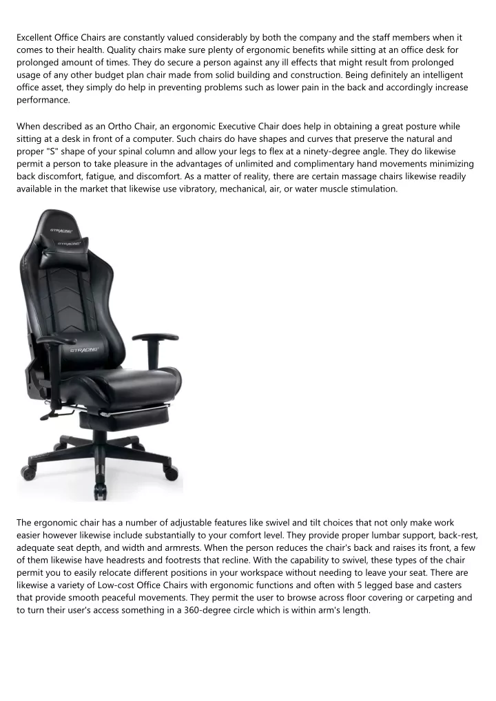 excellent office chairs are constantly valued
