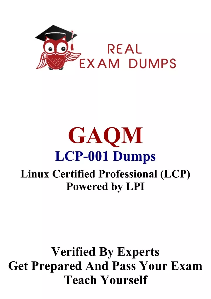 gaqm lcp 001 dumps linux certified professional