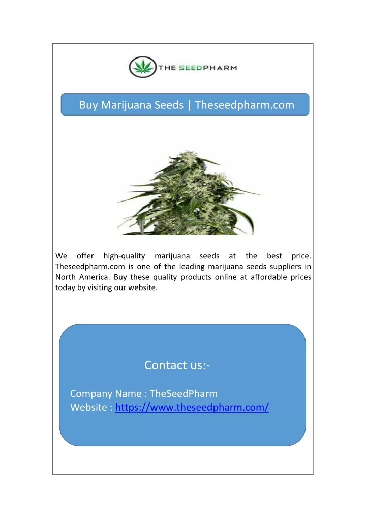 buy marijuana seeds theseedpharm com