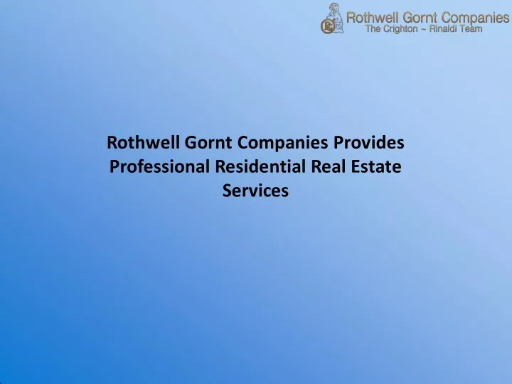 rothwell gornt companies provides professional