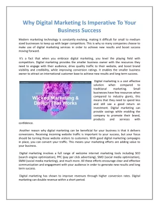 why digital marketing is imperative to your