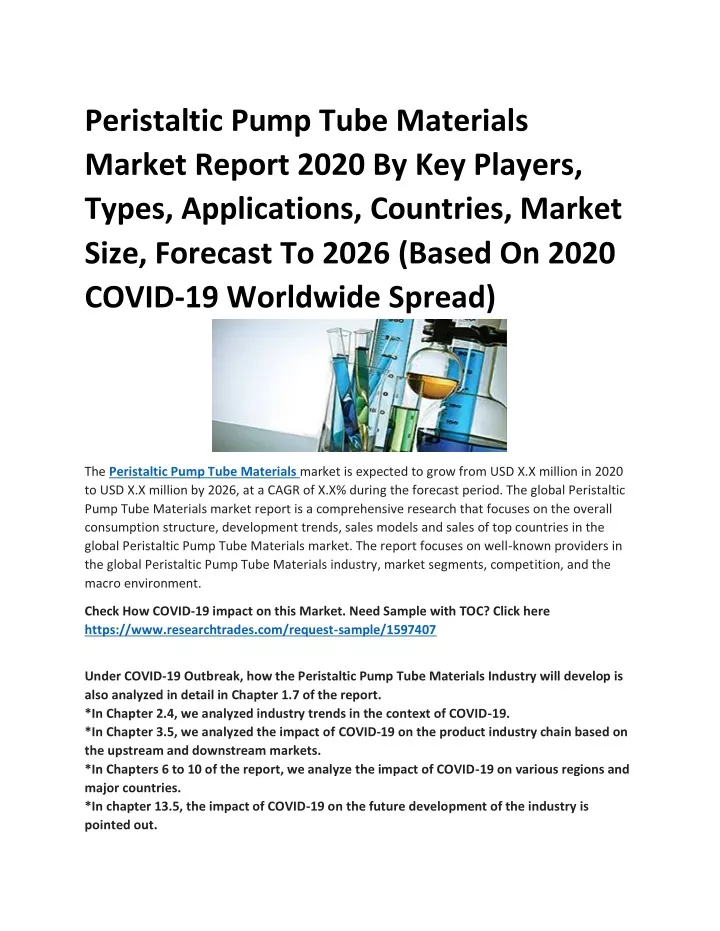 peristaltic pump tube materials market report