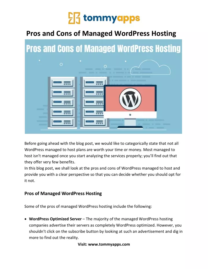 pros and cons of managed wordpress hosting