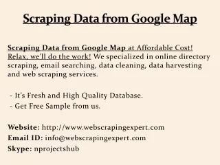 scraping data from google map