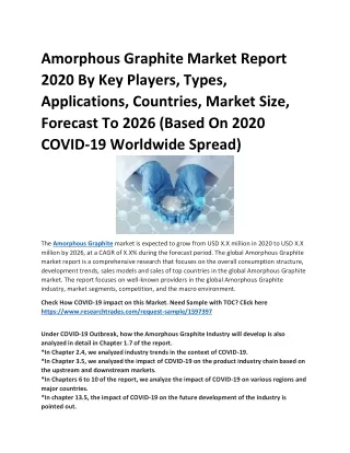 amorphous graphite market report 2020