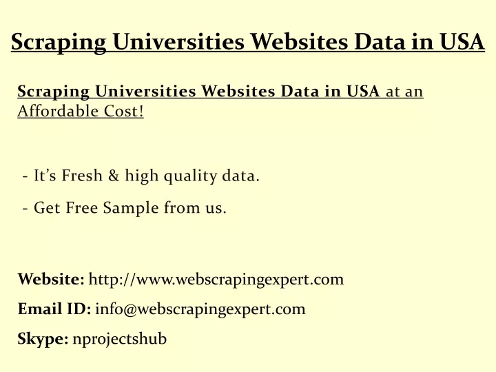 scraping universities websites data in usa