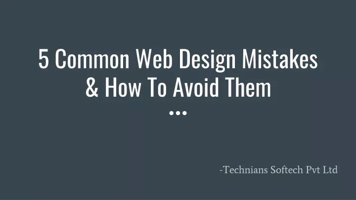 5 common web design mistakes how to avoid them