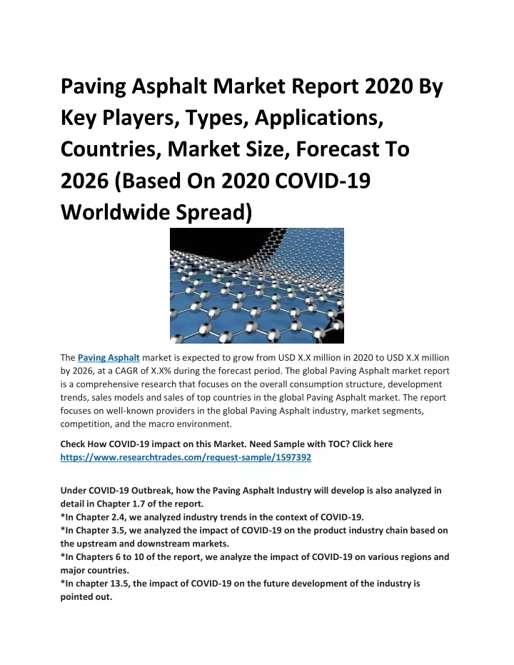 paving asphalt market report 2020 by key players