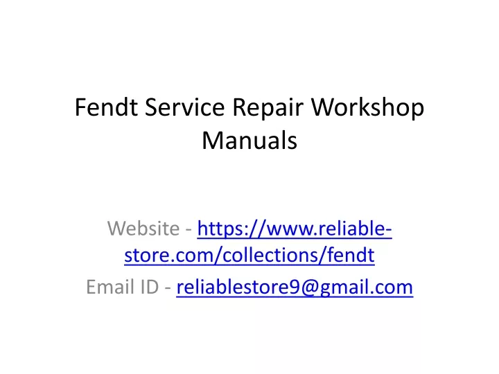 fendt service repair workshop manuals