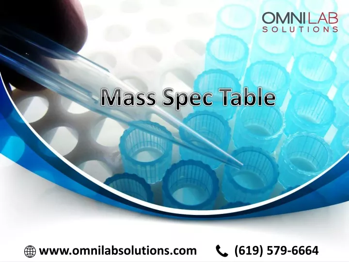 mass spec table
