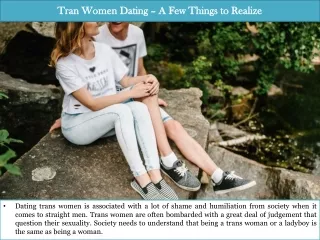 Tran Women Dating – A Few Things to Realize