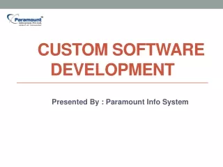 custom software development