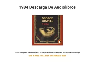 1984 Descarga De Audiolibros