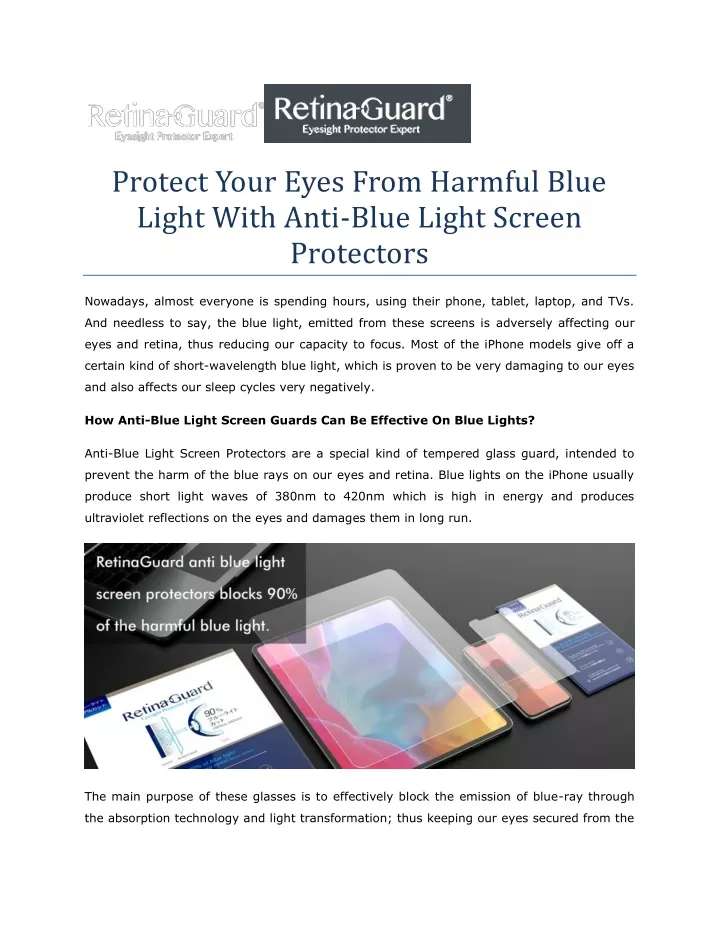 protect your eyes from harmful blue light with