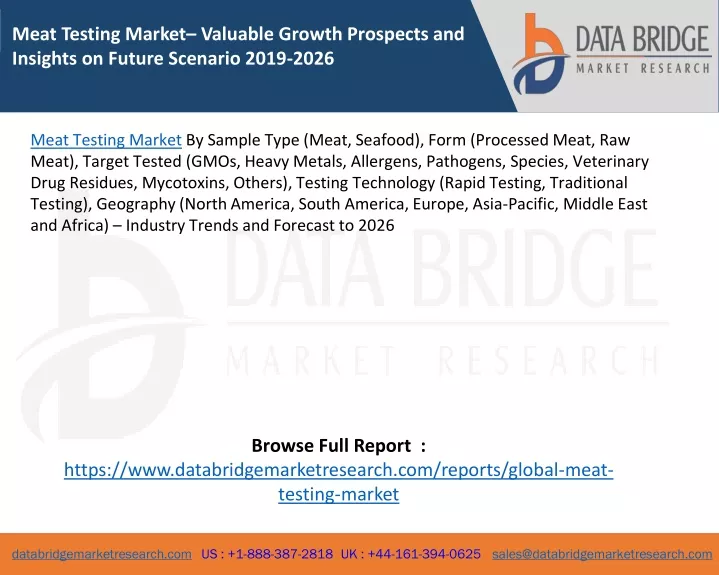 meat testing market valuable growth prospects
