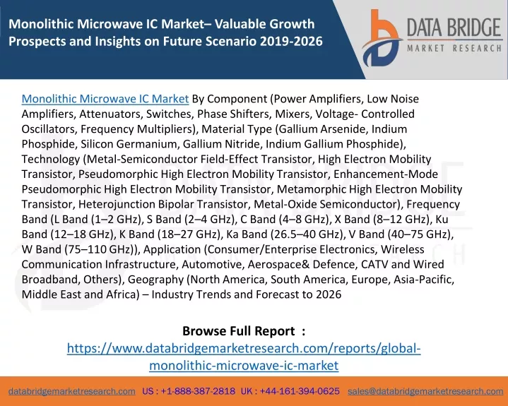 monolithic microwave ic market valuable growth