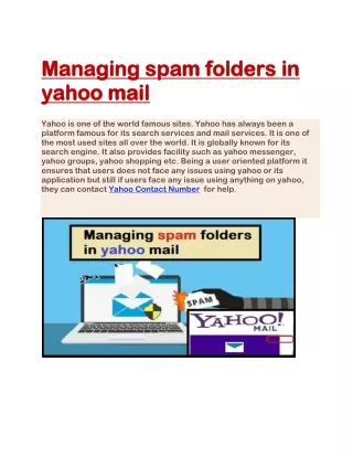managing spam folders in managing spam folders