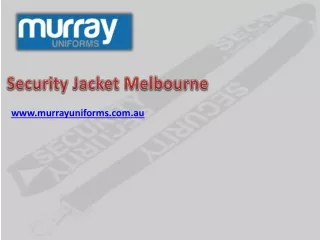 security jacket melbourne