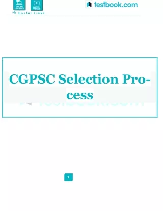 CGPSC Selection Process