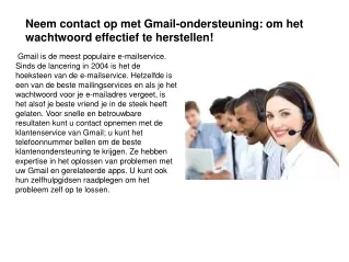 neem contact op met gmail ondersteuning