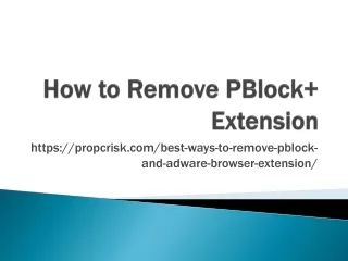 How to Remove PBlock  Extension