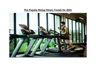 The Popular Rising Fitness Trends for 2021