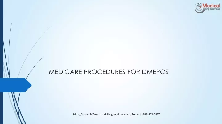 medicare procedures for dmepos