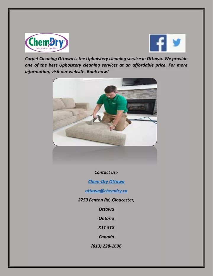 carpet cleaning ottawa is the upholstery cleaning