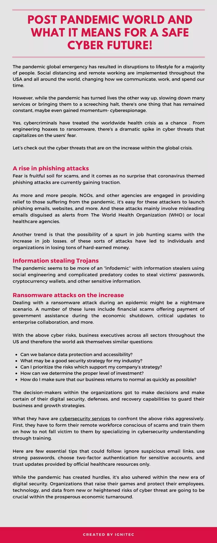 post pandemic world and what it means for a safe