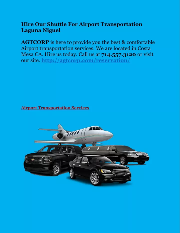 hire our shuttle for airport transportation
