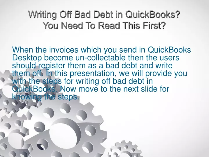 writing off bad debt in quickbooks you need to read this first