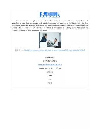 le carriere e le esperienze degli assistenti