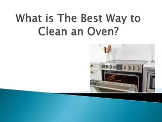 what is the best way to clean an oven
