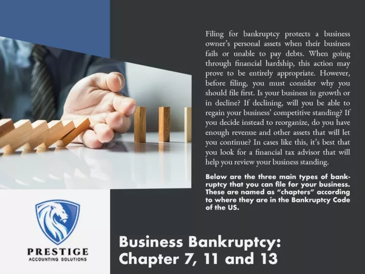 filing for bankruptcy protects a business owner