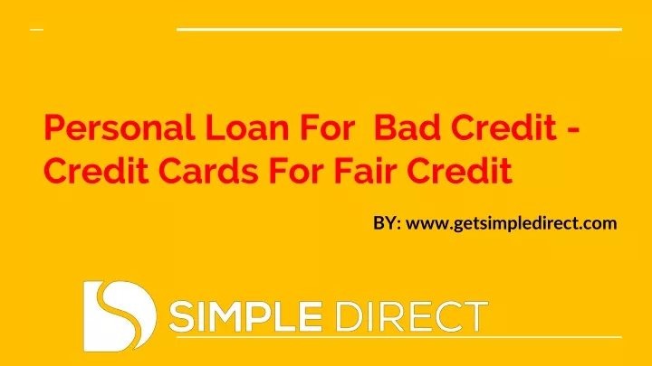 personal loan for bad credit credit cards