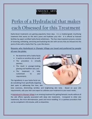 Perks of a Hydrafacial that makes each Obsessed for this Treatment