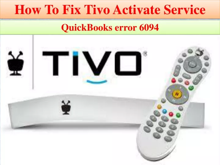 how to fix tivo activate service