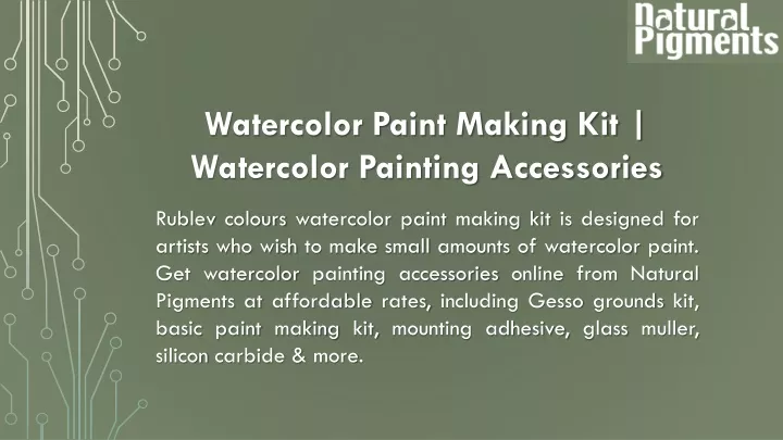 watercolor paint making kit watercolor painting