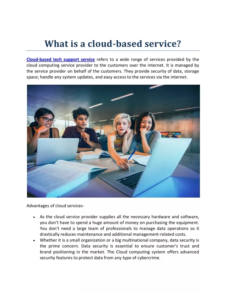 what is a cloud based service