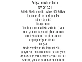 Bolly4u movie website review 2021