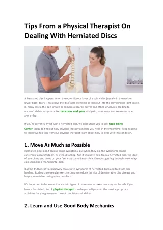 tips from a physical therapist on dealing with