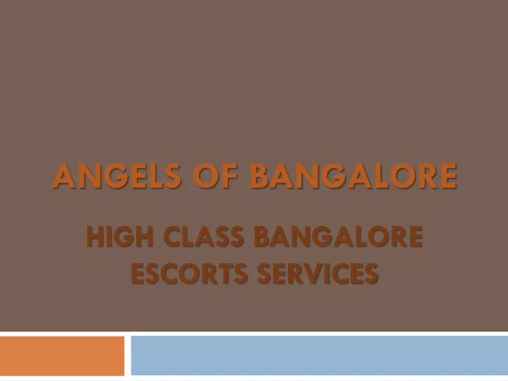 angels of bangalore