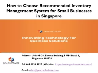 how to choose recommended inventory management