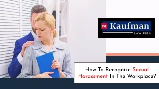 how to recognize sexual harassment