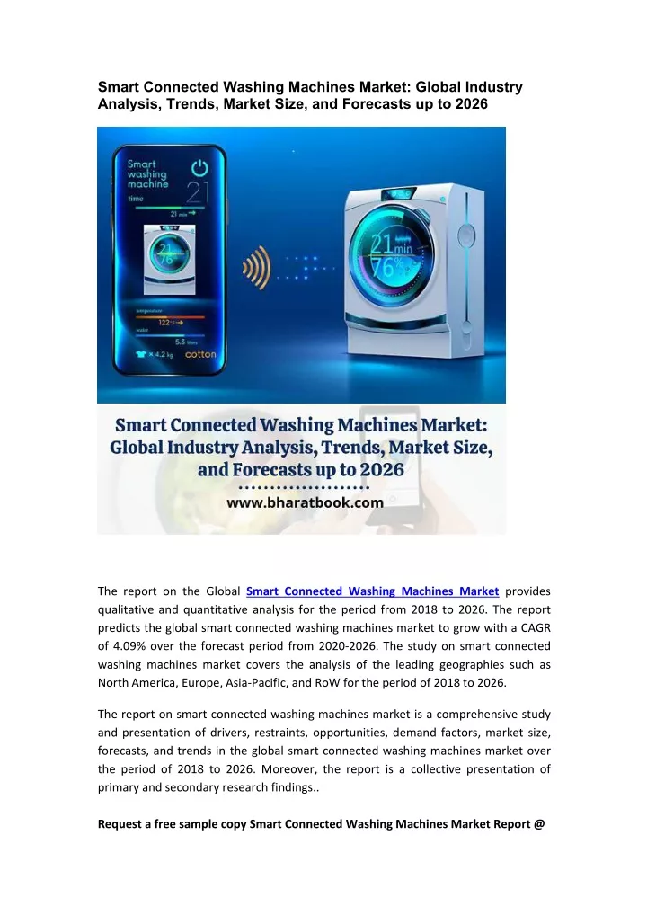 smart connected washing machines market global