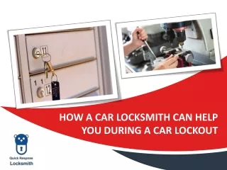 How a car locksmith can help you during a car lockout